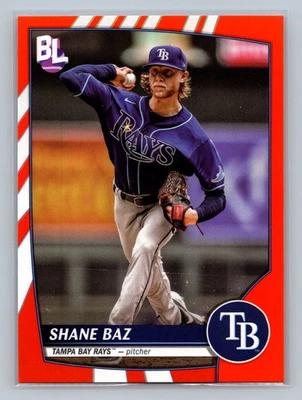 2023 Topps Big League Retail Electric Orange Shane Baz #123 - Image 1 of 2