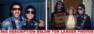 Michael Jackson 1985 con amigos famosos 2 fotos raras 8x10 - Imagen 1 de 1