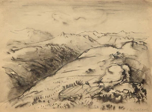 Fritz Burkhardt 1900-1983 Munich / dibujo a toque amplio paisaje firmado - Imagen 1 de 21