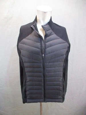 Chaqueta acolchada Lucy talla L para mujer negra atlética cremallera completa aislada plumón de ganso 142 Foto 1 de 4