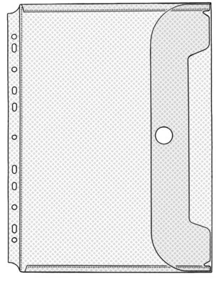 10 x Veloflex Prospekthülle Jumbo Crystal Sichthülle mit Klettverschluss DIN A4