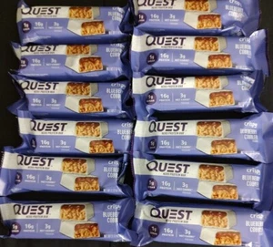 12 Quest Protein Bars 16g Crispy BLUEBERRY COBBLER BB 2/26 1g SUGER 3 NET CARB - Picture 1 of 1