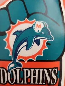 NFL MIAMI DOLPHINS #1 DOLPHINS RULE WINDOW CLING - Picture 1 of 3