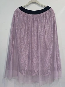 New ELLE Women's Tulle Mesh Stretch On A-Line Skirt • Size Small - Picture 1 of 9