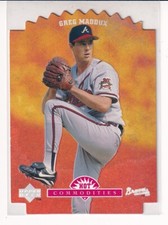 1996 UD UPPER DECK GREG MADDUX DIE CUT HOT COMMODITIES INSERT #HC10