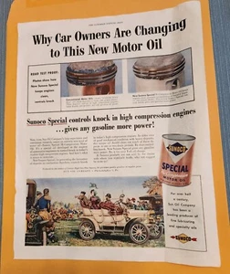 SUNOCO SPECIAL HI-COMPRESSION MOTOR OIL AD - SATURDAY EVENING POST - 11/06/1954 - Imagen 1 de 2