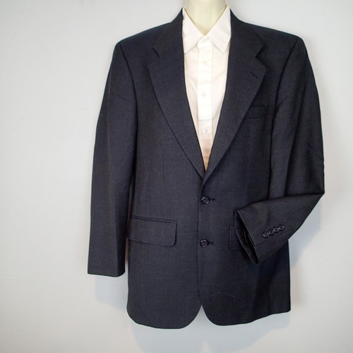 Giacca blazer Burberry's Uomo vintage lana cappotto sportivo blu antracite taglia 38