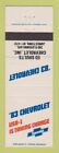 Matchbook Cover - 1983 Chevrolet Ed Shults Jamestown NY WEAR