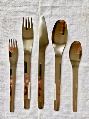 Cubiertos Stelton EM 5 piezas de acero inoxidable. Erik Magnussen. NUEVO Foto 1 de 4