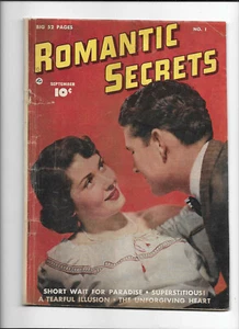 ROMANTIC SECRETS #1 [1949 GD+] PHOTO COVER!   FAWCETT - Picture 1 of 2