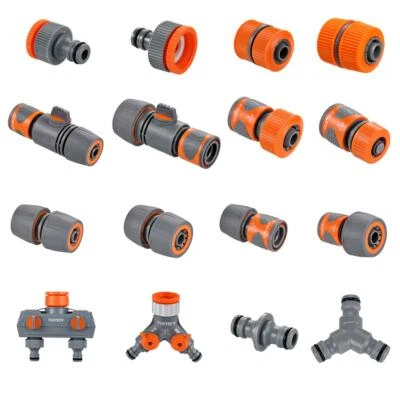 FUXTEC Schlauchstück Hahnstück Wasserstop Kupplung Reparator Y-Stück 1/2" 3/4"