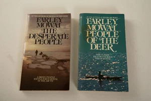 Farley Mowat 2 Book Lot (G5L-20) Native American Desperate People of the Deer - Picture 1 of 6
