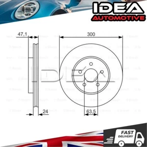 Brake Discs Front Idea Fits Ford Mondeo 2000-2007 Jaguar X-Type 2001-2009 - Picture 1 of 12