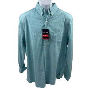Chaps Hemd Langarm Button Down Stretch pflegeleicht hellblau Größe L - Bild 1 von 5