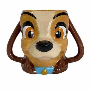 Taza 3D Lady & The Tramp exclusiva de los parques de Disney dama esculpida doble mango 20 oz - Imagen 1 de 9