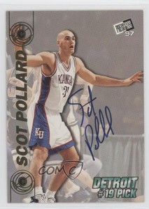 1997 Press Pass Double Threat Auto Scot Pollard Rookie Auto RC