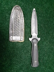 Vintage WESTERN USA 777 Stainless M Hunting Side Knife Dagger w Matching Sheath - Picture 1 of 8