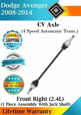 Nuevo eje CV delantero derecho original para Dodge Avenger 2008-2014 2,4 L garantía de por vida Foto 1 de 4