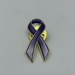 Pin Awareness Support Ribbon Lapel Pin Purple