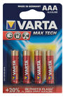 Varta Max Tech-AAA Batterie MX2400/LR03, 4er Blister