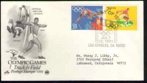 US. 2553-54. 29c. Pole Vault & Discus, Summer Olympics, Barcelona. ArtCraft FDC - Picture 1 of 1
