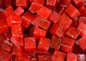 Zaffiro arancione africano naturale cubo/pietra preziosa forma quadrata lotto grezzo SQ139 - Foto 1 di 10