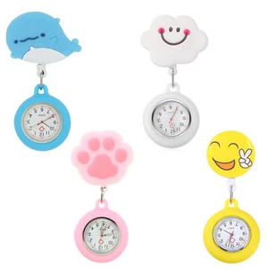 Nurse Doctor Fob Watch Clip-on Hanging Lapel Watch Flip Pocket Watch Retractable - Picture 1 of 15