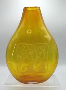 Early Duncan McClellan Signed 10” Art Glass Vase "Feeding Doves Under The Tree" - Picture 1 of 18