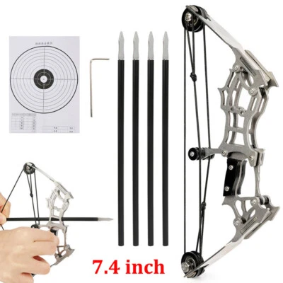 Kit de mini arco compuesto de 6" flechas objetivo tiro con arco regalo arco de bolsillo 5-6 libras Foto 1 de 4