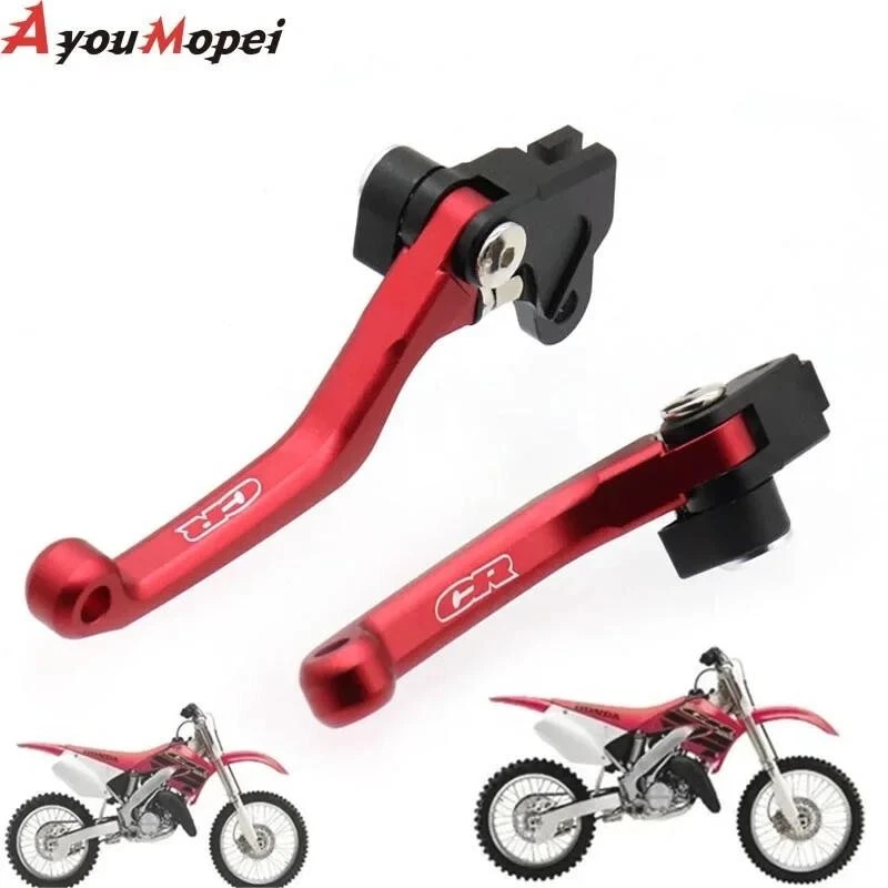 Red Pivot Brake Clutch Lever For HONDA CR250R CR125R 1992-2003 CR 80R/85R/500R - Image 1 of 4
