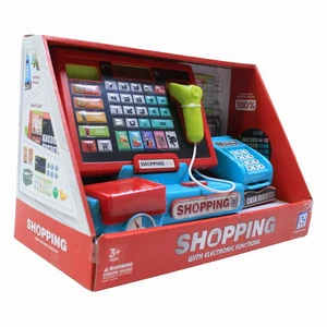 Juguete de caja registradora de juego simulado con escáner, música, luces y dinero ficticio niños - Imagen 1 de 9