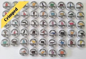 Lot of 50 US States Beer Bottle Caps Complete Set (Crimped, Used) - Picture 1 of 9