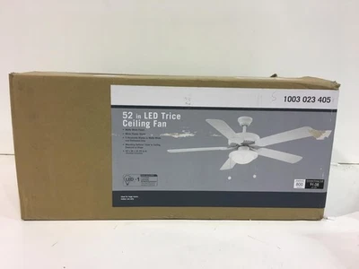Trice 52 in. LED Matte White Indoor Ceiling Fan New - Image 1 of 3
