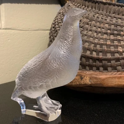 Estatuilla esmerilada perdiz de pie René Lalique Perdrix Debout 7" excelente Foto 1 de 4