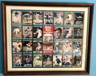 Signed 1992 Donruss Coca-Cola Nolan Ryan Series Poster Autographed Framed No COA - Image 1 of 4