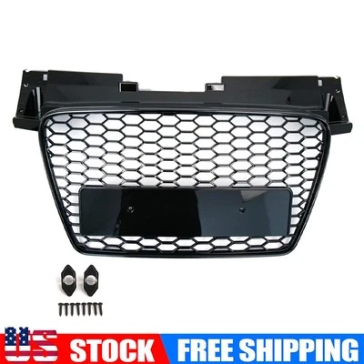 Honeycomb Sport Mesh Ttrs Style Hex Grille Grill Gloss Blk For 07-14 Audi TT 8J — 第 1/4 张图片