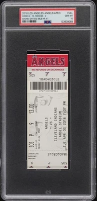 PSA 10 - Boleto de jonrón Shohei Ohtani primera carrera MLB 4/3/18 Angelinos PSA 10 Foto 1 de 2