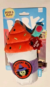 BARK Halloween Witch's Brew Coffee Drink Dog Toy Plush Squeak M L All Size Dogs - Picture 1 of 2