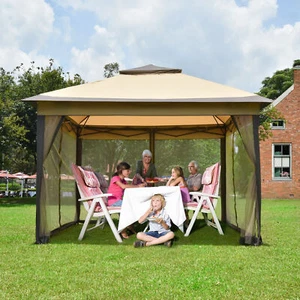 11x11ft Pop-Up Gazebo Tent with Netting Carry Bag Carry Bag Party Home Backyard - Picture 1 of 9