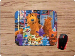 BEAR IN THE BIG BLUE HOUSE CUSTOM NEOPRENE DESK MAT MOUSEPAD SCHOOL OFFICE GIFT - Picture 1 of 1