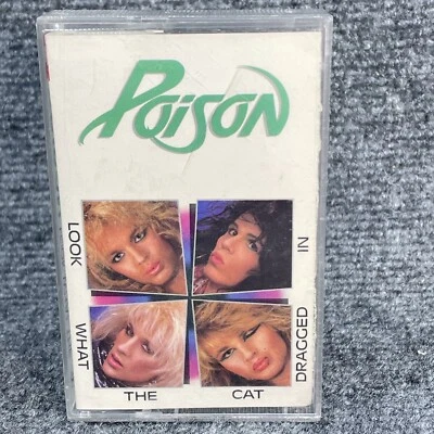 Poison "Look What The Cat Dragged In" (1986 Capitol Cassette) VTG Rock Glam - Image 1 of 4