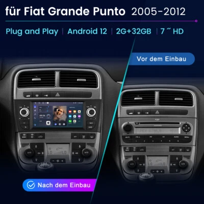 Für Fiat Linea Punto 07-12 Autoradio Carplay Android 13 GPS NAVI WIFI BT 2+32GB - Bild 1 von 4