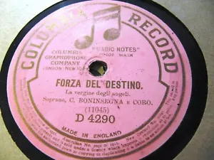 1910 CELESTINA BONINSEGNA FORZA Madre Pietosa Vergine Degli Angeli COLUMBIA 4290 - Picture 1 of 2