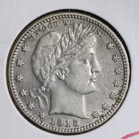 1915-S Barber Silver Quarter CHOICE AU+ E351 GCNM Cover