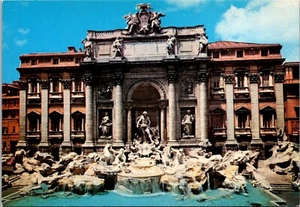 Vintage Karte Continental Roma Rom Italy Trevi Brunnen Fontana Di Trevi Italia - Bild 1 von 2