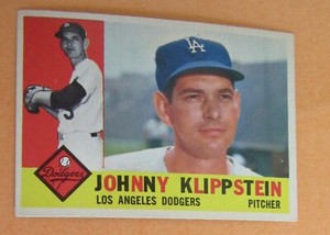 1960 Topps Johnny Klippstein (Los Angeles Dodgers) #191 EX/NRMT