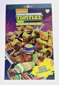 270+ Aufkleber Aufkleber TEENAGE MUTANT NINJA TURTLES Kinder Aufkleber Buchblock 4 Blatt - Bild 1 von 6