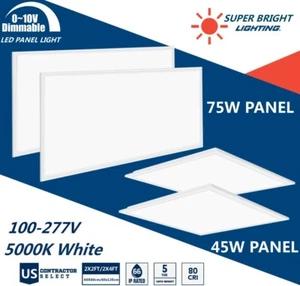 2x2 Led Flat Panel Light, 2x4 LED Light Drop Ceiling Fixture for Office Workshop - Picture 1 of 28