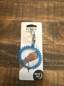 Nite Ize Key Band-It Stretch Wristband, Wrist Keychain with S-Biner Clip, Blue - Picture 1 of 2