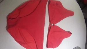 F&F orange coral crinkle gold ring bikini size 20/22 - Picture 1 of 3